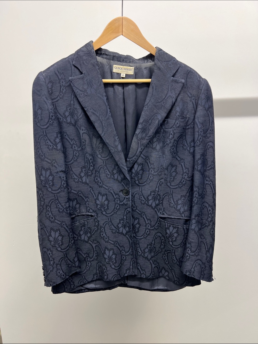 Giorgio Armani Dark Blue Floral Blazer